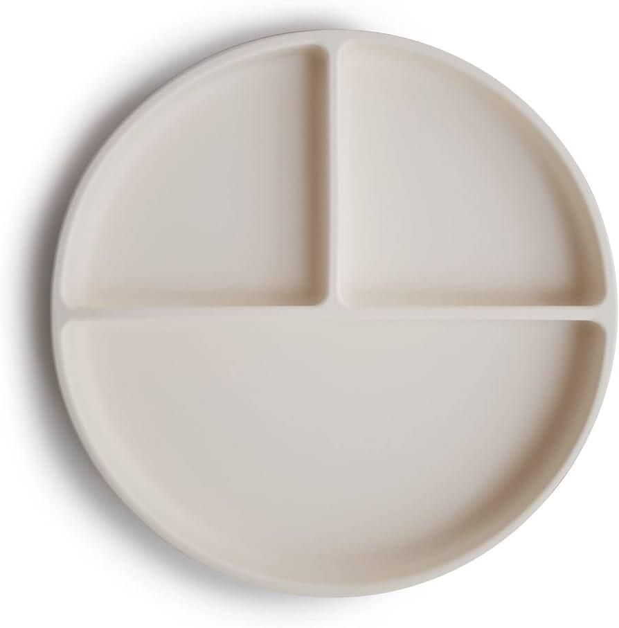 mushie Silicone Suction Plate | BPA-Free Non-Slip Design (Ivory) | Amazon (US)