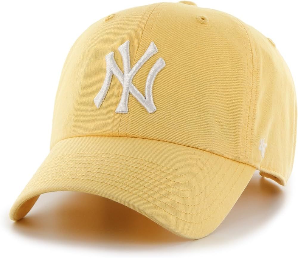 Forty Seven Brand Women's Yankees Hat Ball Cap Pale Yellow | Amazon (US)
