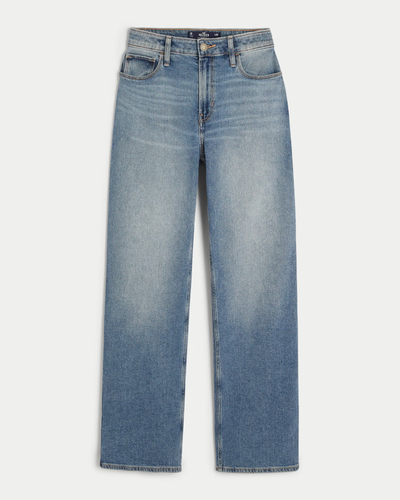 Ultra High-Rise Light Wash Dad Jeans | Hollister (UK)