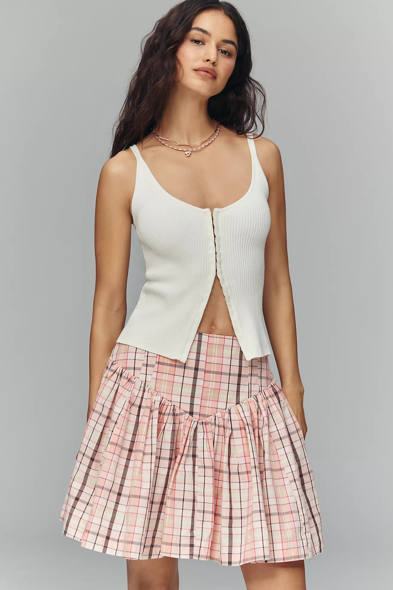 Maeve Basque-Waist Mini Skort | Anthropologie (US)