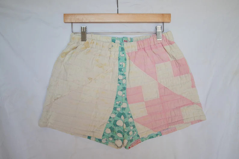 Aqua Quilt Shorts - Etsy | Etsy (US)