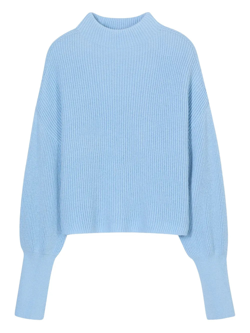 Closed funnel-neck ribbed jumper - Blue | Farfetch Global