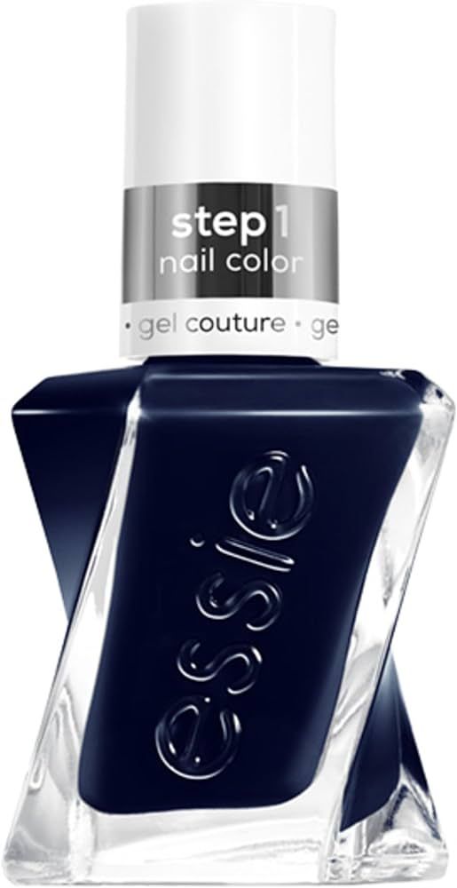 Essie Gel Couture Long-Lasting Nail Polish, Vegan, Navy Blue, Caviar Bar, 0.46 fl oz | Amazon (US)