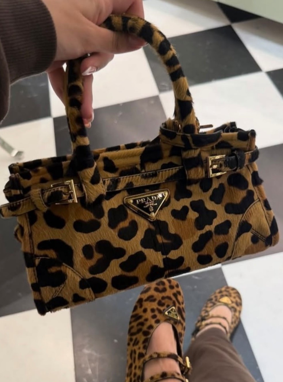 Leopard Prada bag