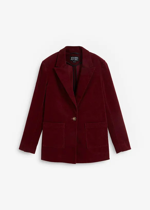 Cord-Blazer mit aufgesetzten Taschen aus Bio-Baumwolle | Bonprix DE