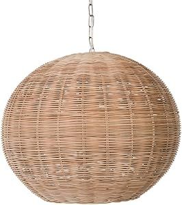 KOUBOO 1050103 Panay Wicker Ball Hanging Ceiling Lamp, One Size, Wheat | Amazon (US)