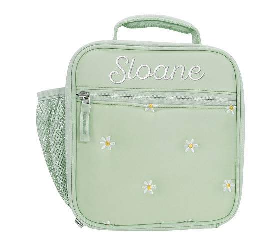 Mackenzie Puffer Sage Daisies Lunch Box | Pottery Barn Kids