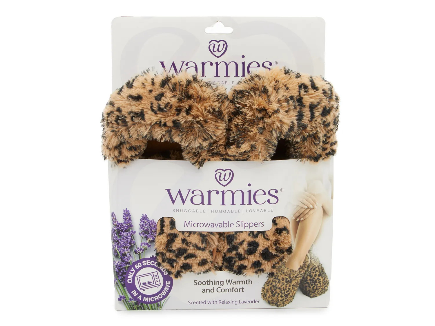 Warmies Warming Slippers | Women's | Tan/Black Leopard Print | Size One Size | Socks | Slipper | DSW