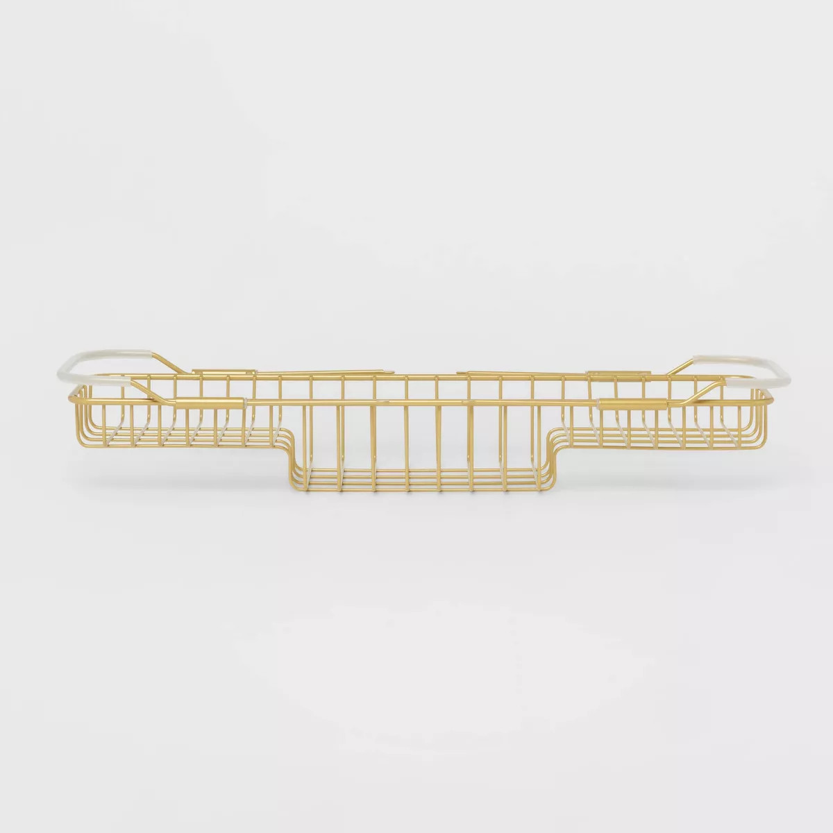 Metal Bathtub Tray with Expandable Arms Brass - Room Essentials™: Steel Bath Caddy for Shower S... | Target