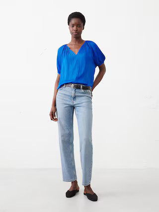 Crushed Pleated Top | Banana Republic Factory