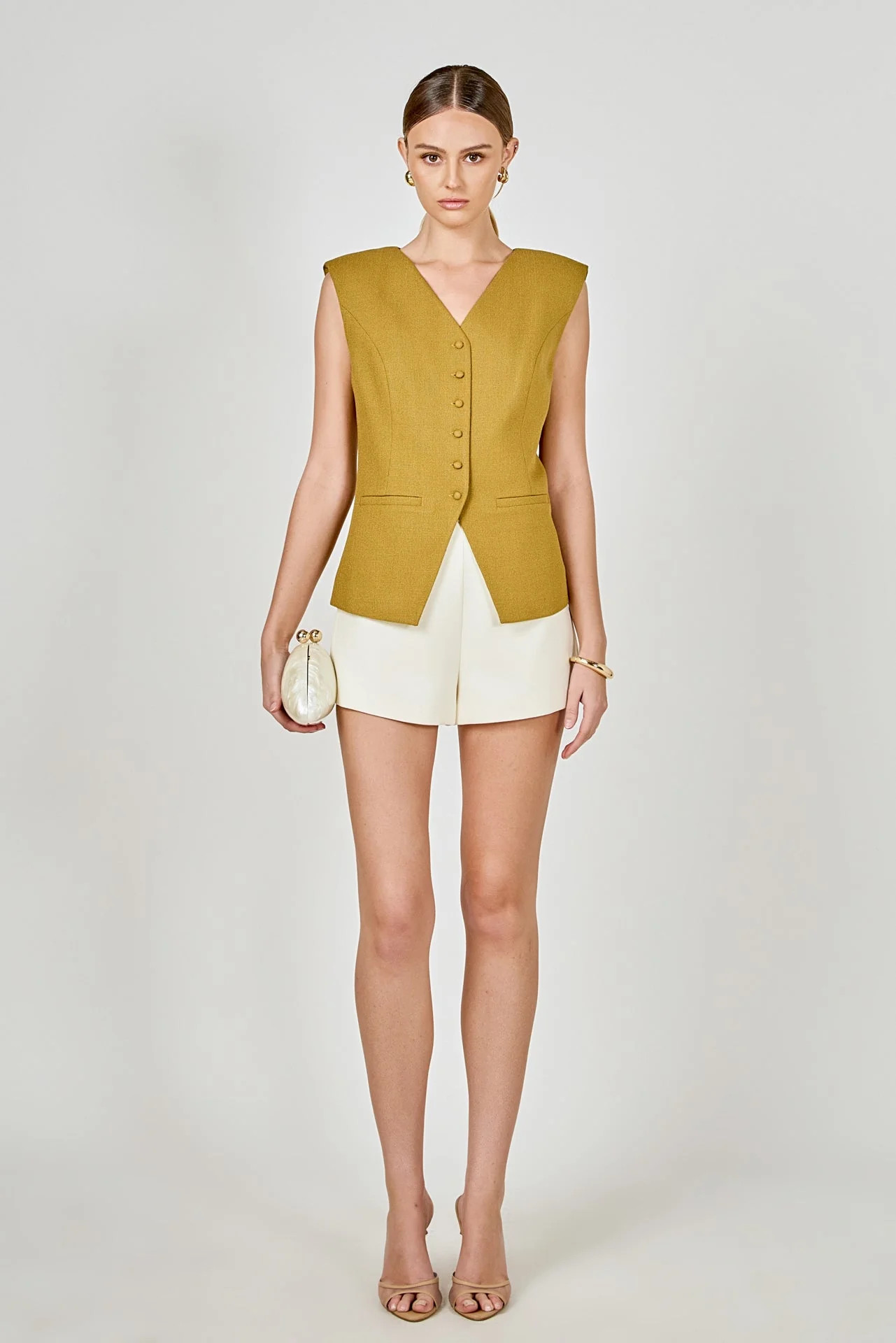 Tweed Buttoned Long Top | OBJECTRARE