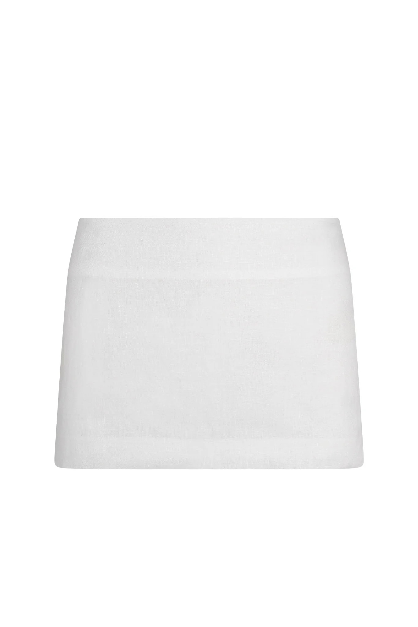 Fontelina Mini Skirt - White Linen | Monday Swimwear