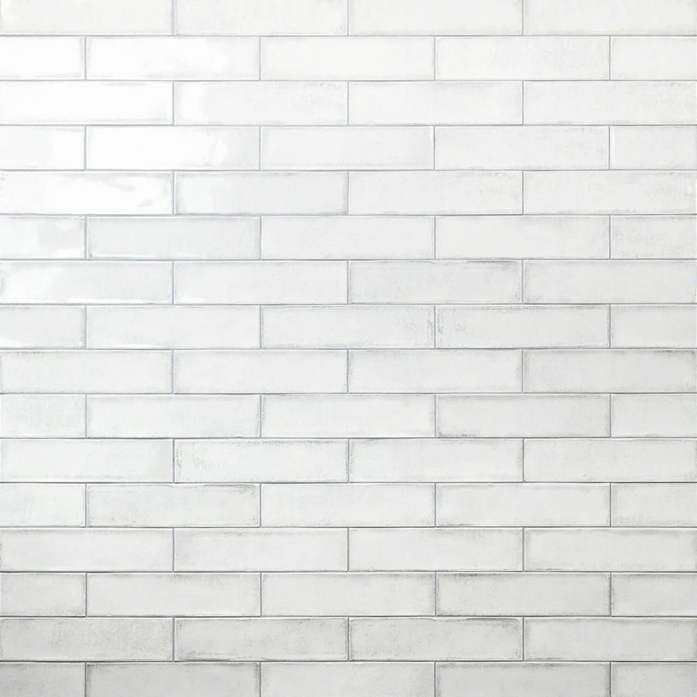 Restore Bright White 4 in. x 12 in. Glazed Ceramic Wall Tile (10.64 sq. ft. / case) | The Home Depot