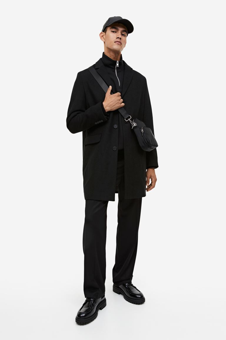 Regular Fit Coat - Black - Men | H&M US | H&M (US + CA)