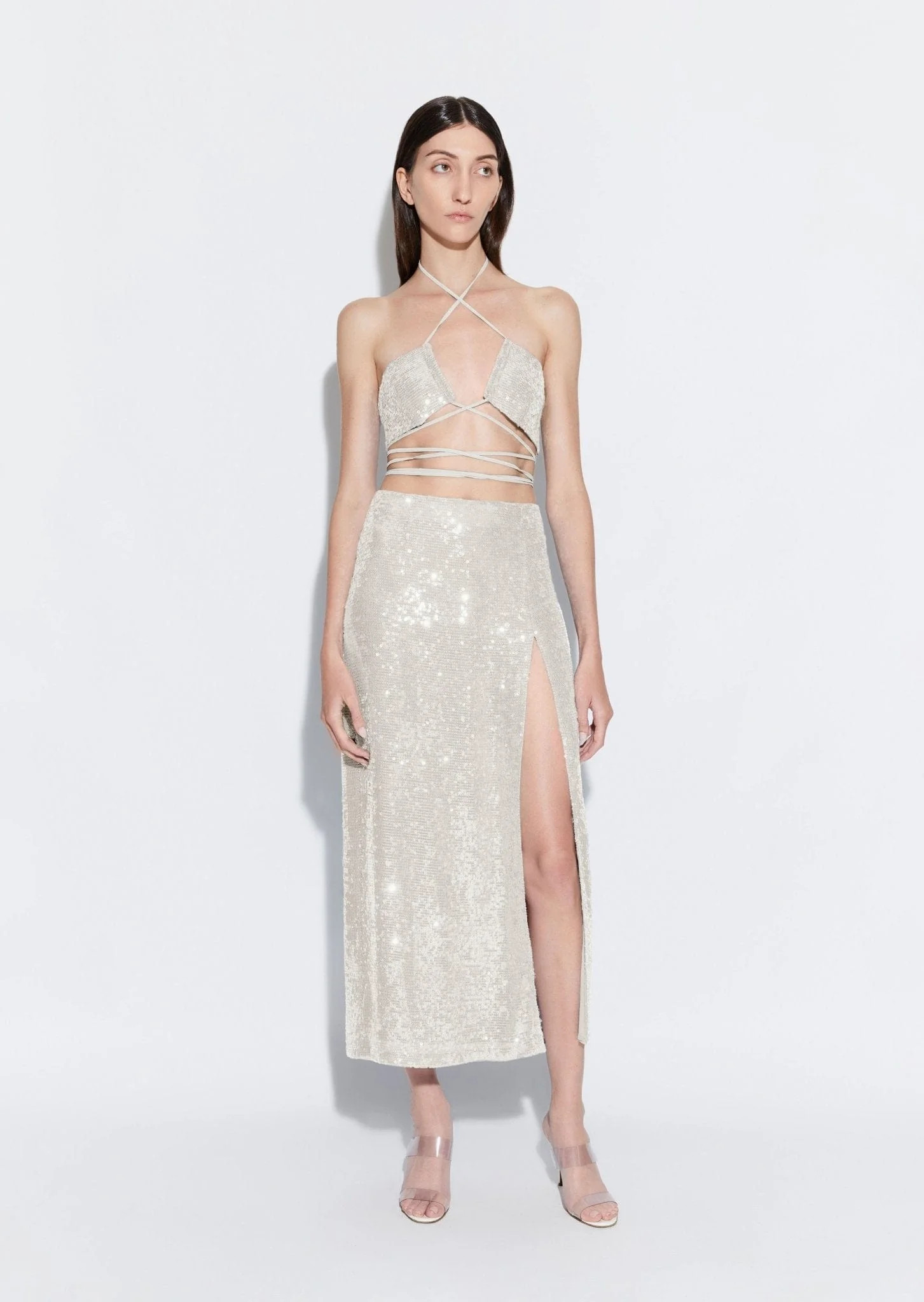 Sequin High Waist Skirt | LAPOINTE
