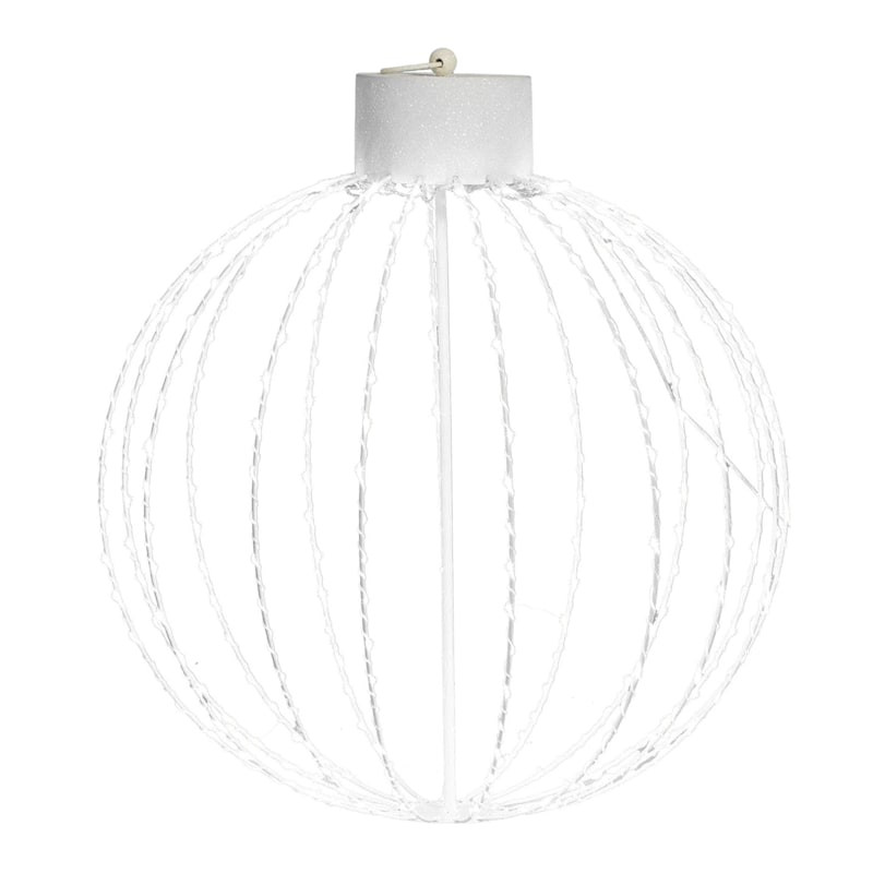 Pre-Lit LED White Ornament with Twinkle Lights, 28" | At Home