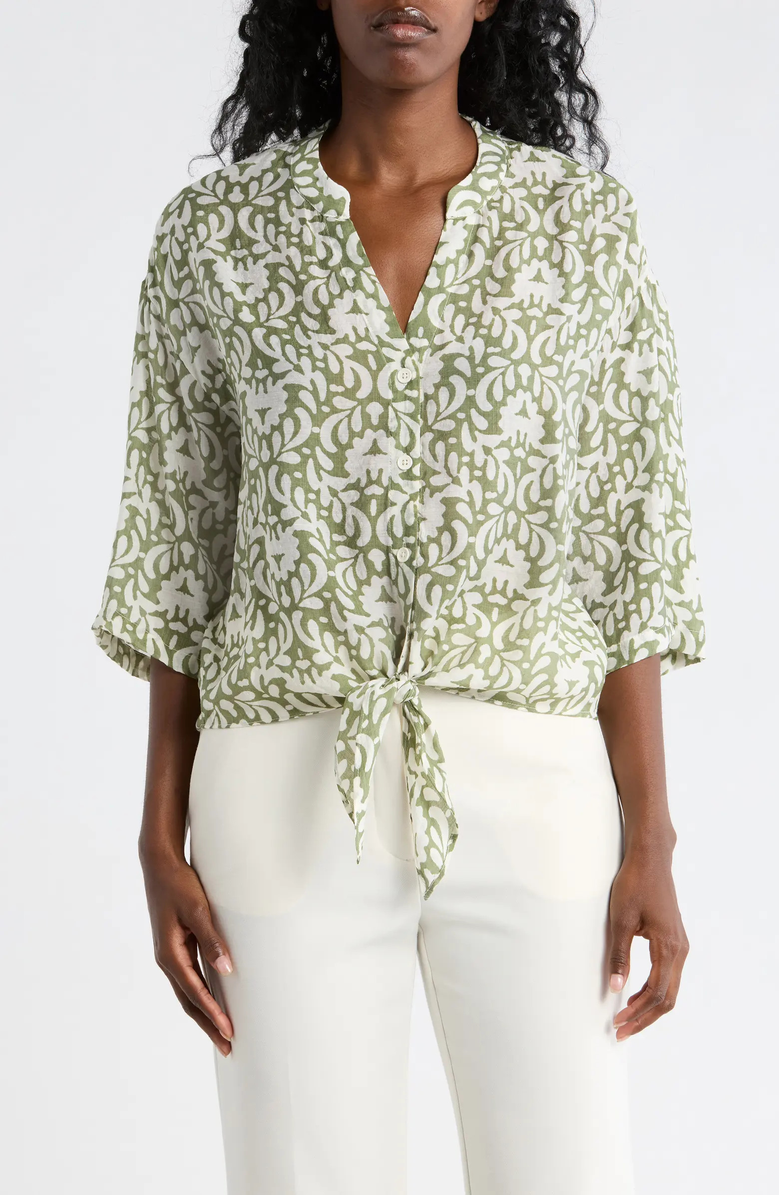 Halogen® Tie Front Top | Nordstromrack | Nordstrom Rack
