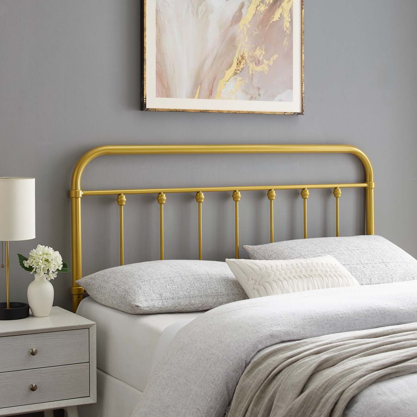 Modway Sage Queen Metal Headboard, Gold | Walmart (US)