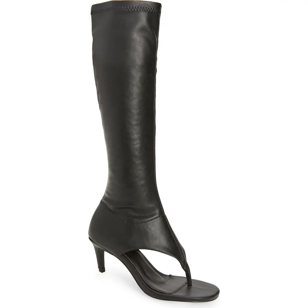AZALEA WANG Cecile Flip Flop Boot in Black at Nordstrom, Size 6.5 | Nordstrom