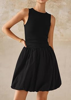 KIRUNDO Summer Bubble Dress for Women 2026 Casual Mini Spring Bodycon Cocktail Dresses Sleeveless... | Amazon (US)
