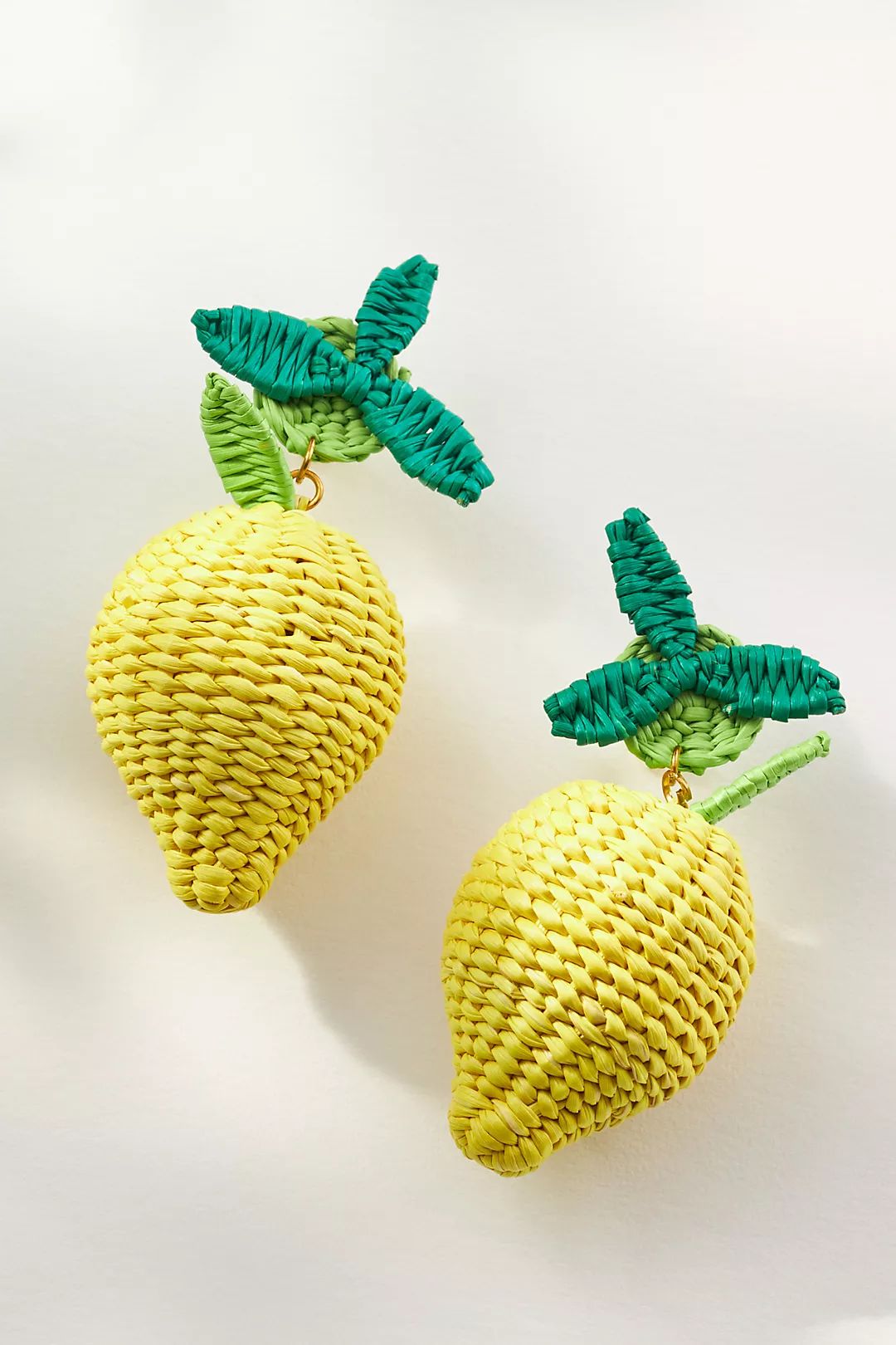 Neely Phelan Rattan Lemon Drop Earrings | Anthropologie (US)