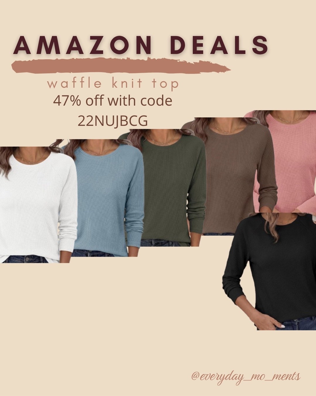 $8 ends 9/3

Amazon fashion
Amazon deals
Waffle knit top
Casual outfit

#LTKSaleAlert