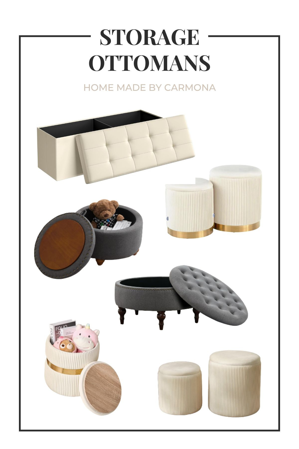 Storage ottomans & storage benches | Beautiful pieces of furniture you can use to organize your home 

 #LTKHome