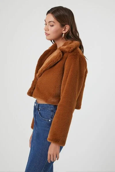 Plush Cropped Coat | Forever 21