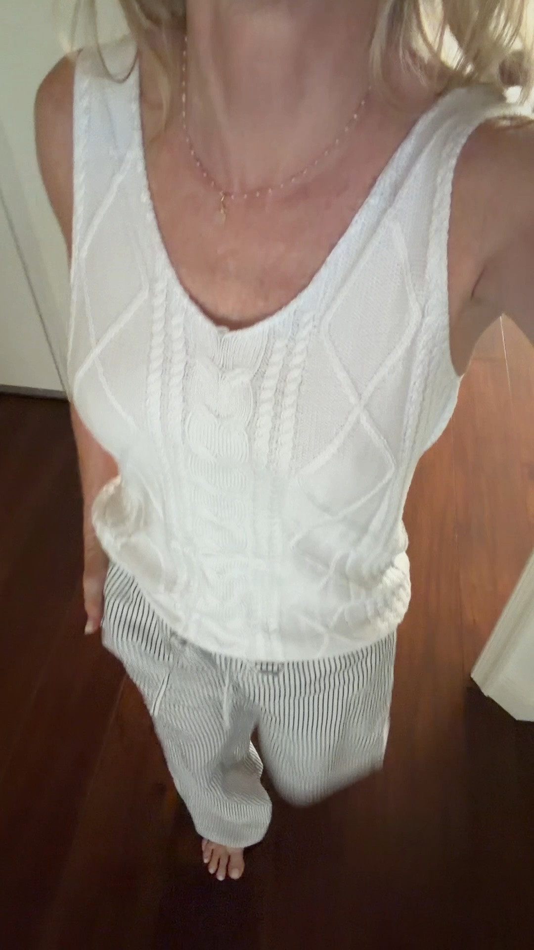 The viral drawstring pants in this striped linen blend!

#LTKootd #LTKOver40 #LTKgrwm