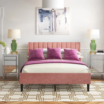 Helaina Tufted Upholstered Low Profile Platform Bed | Wayfair North America