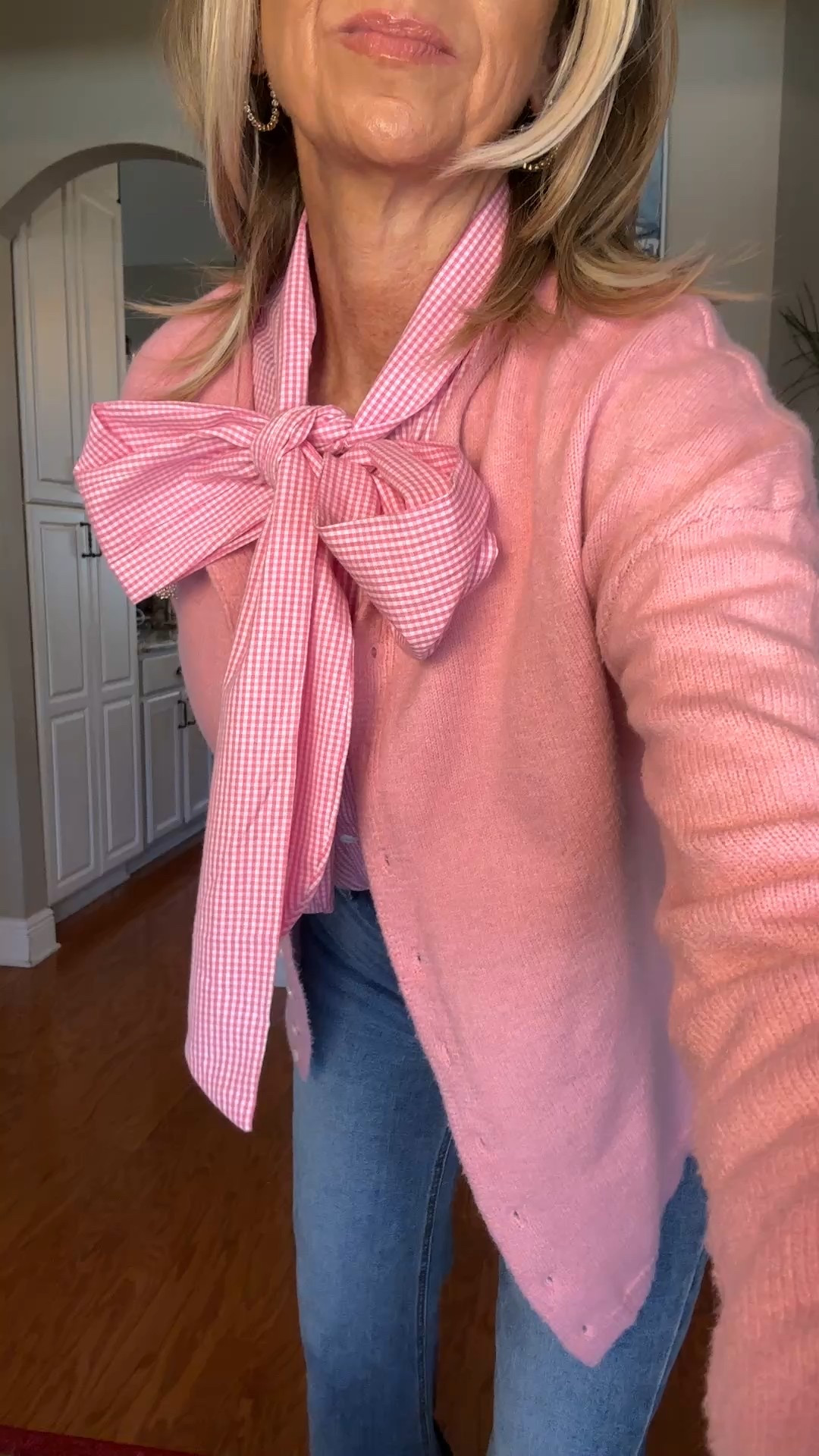 Some Mondays just call for a cheery pink outfit. This bow blouse brings the smiles. 
The whole outfit is budget friendly. 
#walmart 

#LTKootd #LTKOver40
