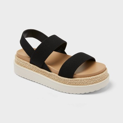 Women’s Elliot Sandals with Memory Foam Insole - Wild Fable™ Black 10 | Target