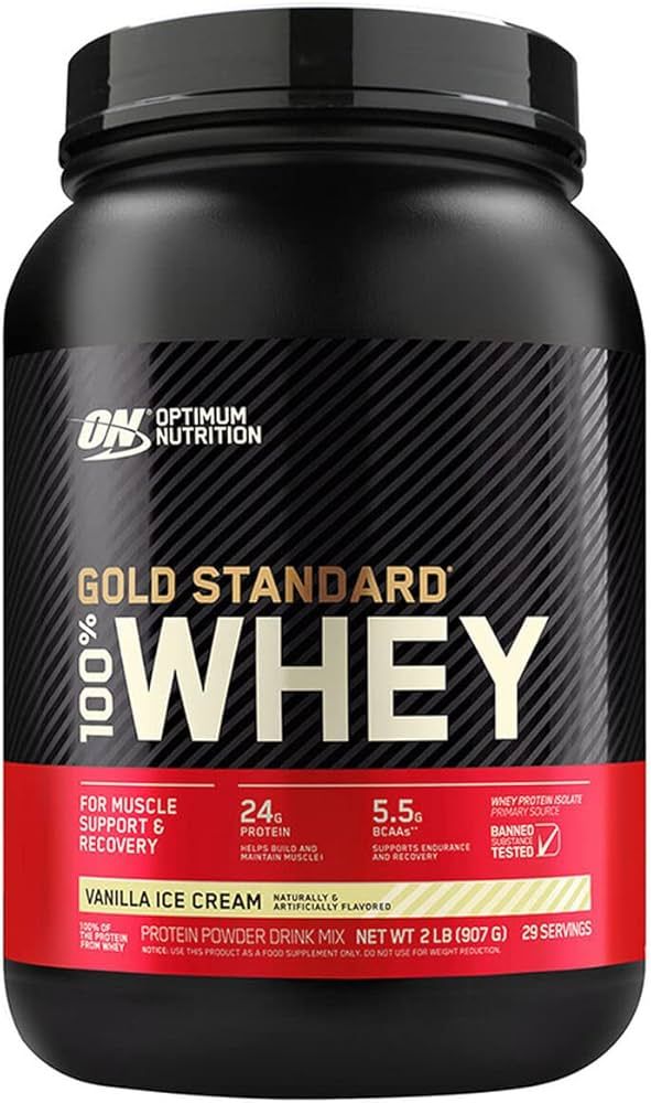 Optimum Nutrition Gold Standard 100% Whey Protein Powder from Whey Isolates, Vanilla Ice Cream - ... | Amazon (US)