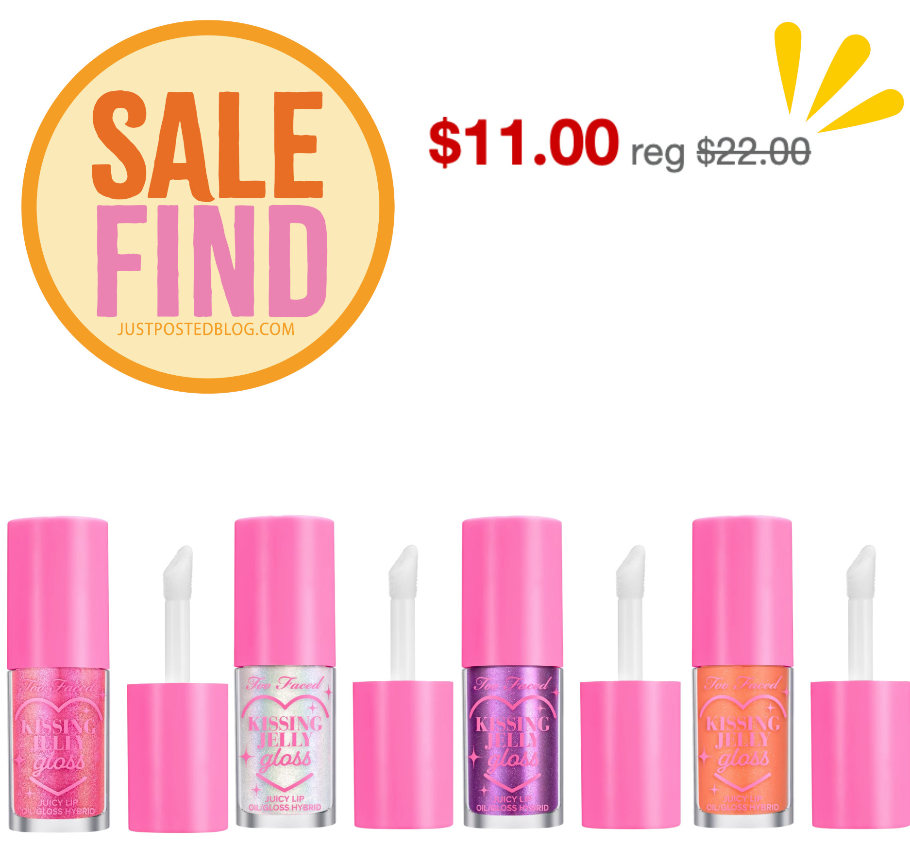 I LOVE these lip glosses from Too Faces, and they are HALF off!!! 

 