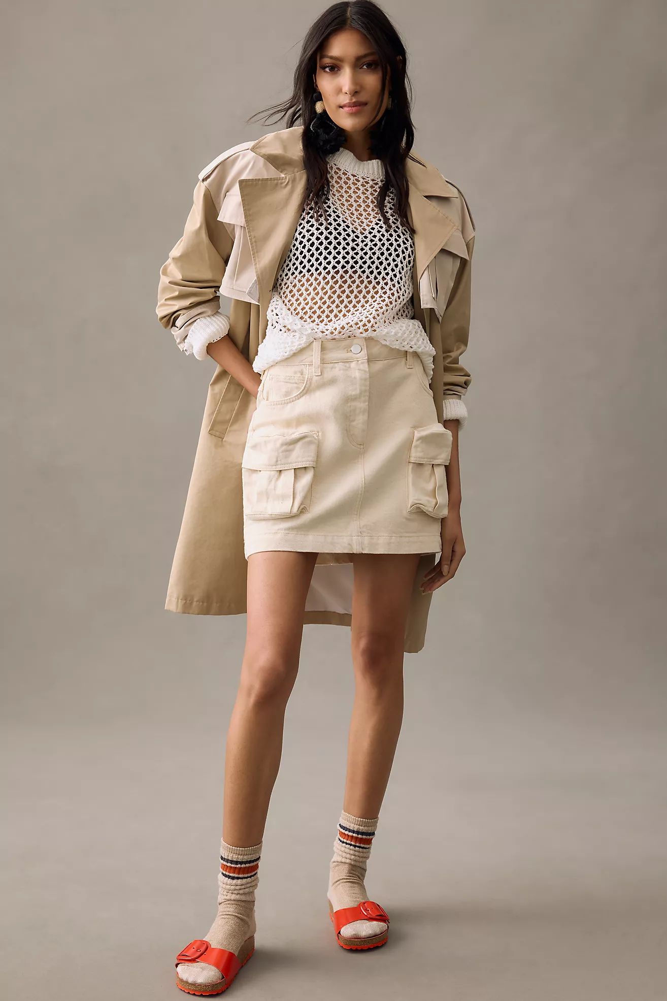 Pilcro Denim Cargo Mini Skirt | Anthropologie (US)