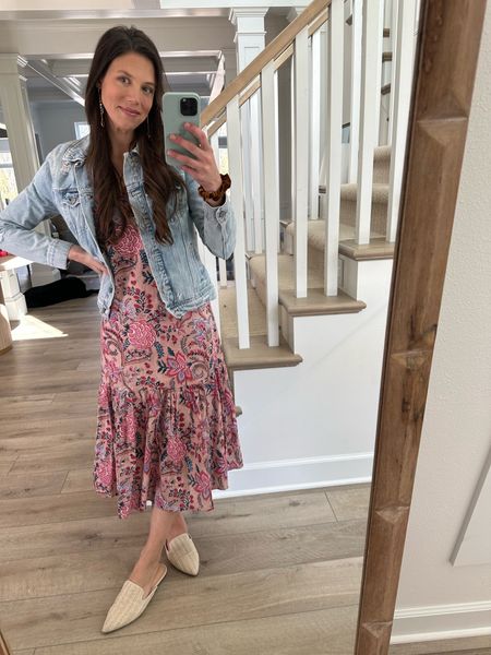 The dress I wore on Easter Sunday! I love all the beautiful colors and the overall fit of it too! So beautiful 

Easter dress, spring outfits, spring dress, spring outfits, denim jacket

#LTKfit #LTKstyletip