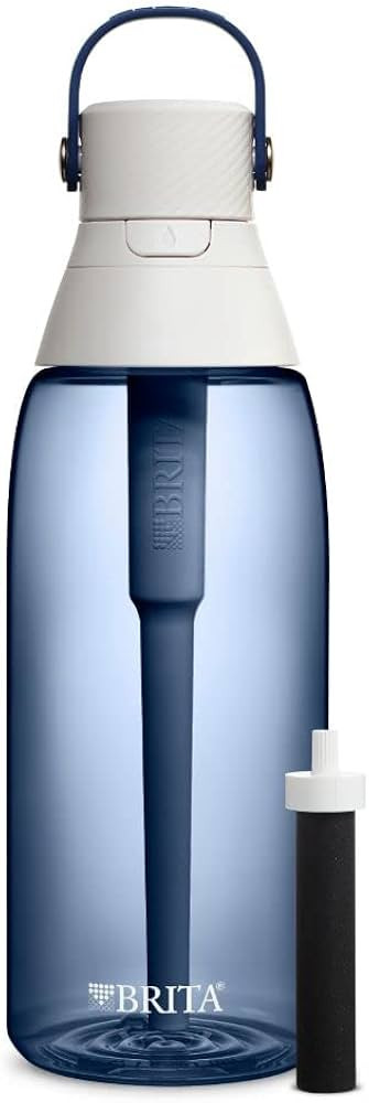 Brita Hard-Sided Plastic Premium Filtering Water Bottle, BPA-Free, Replaces 300 Plastic Water Bot... | Amazon (US)