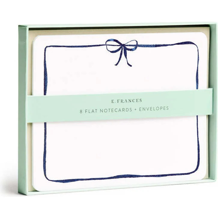 Navy Bow Flat Note Set | Maisonette