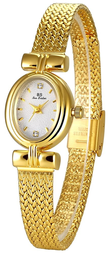 Gosasa Luxury Women Vintage Bracelet Wrist Watch Dainty Small Ladies Oval Quartz Watch Mesh Strap... | Amazon (US)