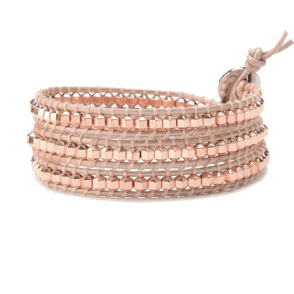 Rose Gold Beads on Blush | Victoria Emerson
