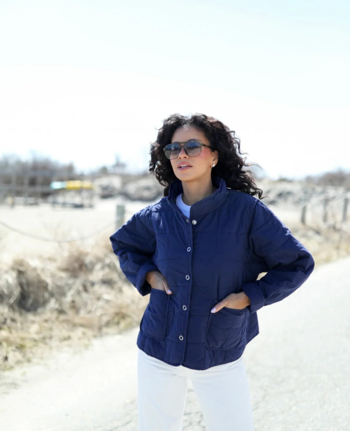 Brookes Navy Quilted Jacket | navyBLEU LLC