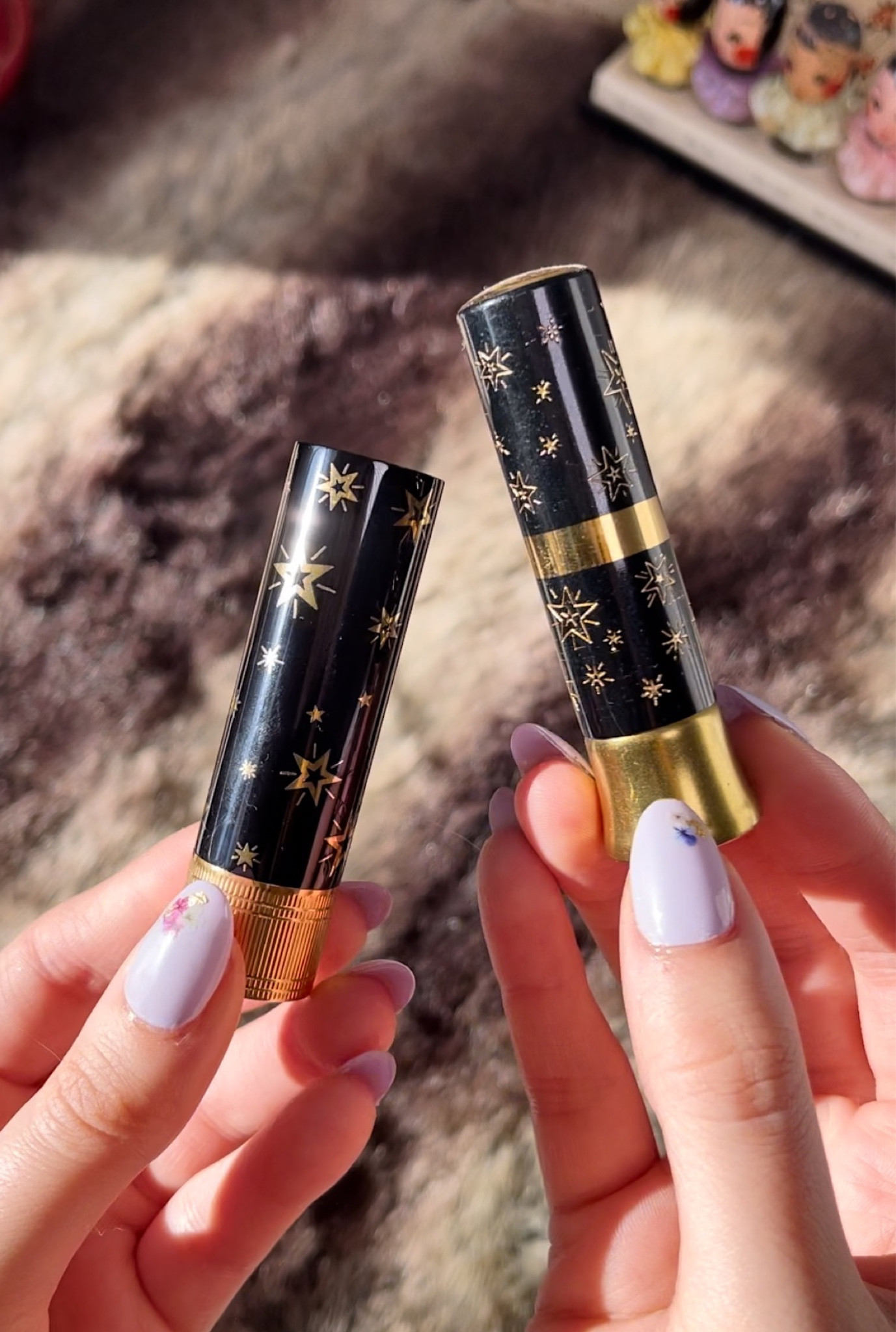 Vintage Inspired Gucci Lipstick in Goldie Red ❤️ I’ve posted about these lipsticks a few times but I really love the packaging and quality of these vintage inspired lipsticks from Gucci. This one is the Rouge A Levres Gothique formula so it has a metallic finish. 

In this photo you can see it compared to a real vintage Dura-Gloss lipstick from around the 1950s. It’s clear that Gucci took inspiration from this design. At $49 it is a little pricey but I personally think this a great purchase for a vintage lover who wants makeup that’s actually safe to use 😂❤️ 

#makeuphistory #beautyhistory #makeup #vintage #beauty #vintagebeauty #vintagemakeup #vintagevibes #gucci #guccibeauty #lipstick 