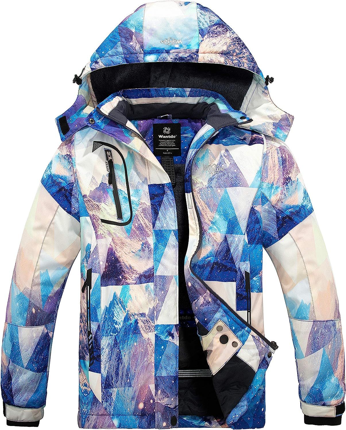 Wantdo Women's Mountain Waterproof Ski Jacket Windproof Rain Jacket Winter Warm Hooded Coat | Amazon (US)