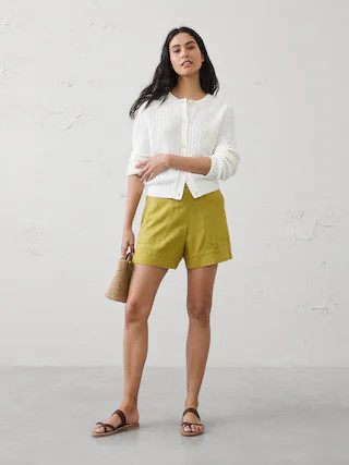 Anyday High-Rise Linen-Blend Short | Banana Republic Factory