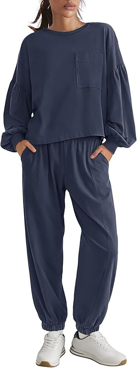 Yanekop Womens Lounge Sets 2 Piece Outfits Matching Workout Sets Athleisure Jogger Sets Tracksuit... | Amazon (US)