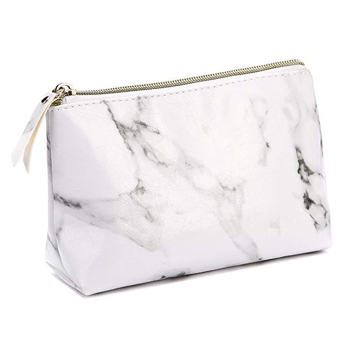 Marble Makeup Bags,LKE Cosmetic Display Cases Waterproof Marble Travel Cases Portable Makeup Bags... | Amazon (US)