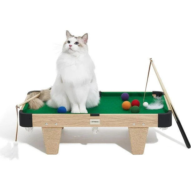 VETRESKA Cat Toys Cat Pool Table Toy Wand Toy with Sisal Rope Scratching Post Activity Center Gre... | Walmart (US)