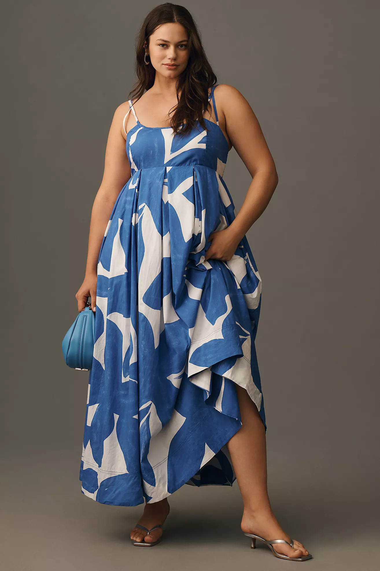 By Anthropologie Sleeveless Babydoll Midi Dress | Anthropologie (US)