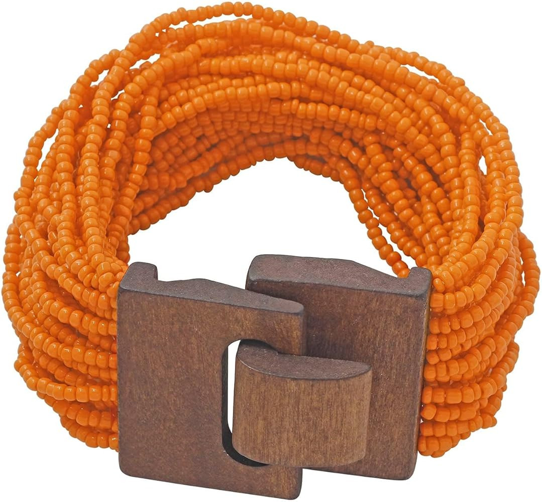 Coiris Multi Layers Seed Beads Wide Bangle Strand Bracelet for Women (BR1167)… | Amazon (US)