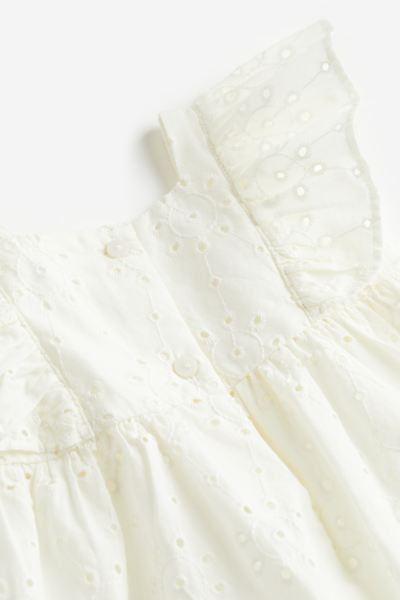 Flounce-trimmed Eyelet Embroidery Dress | H&M (US + CA)